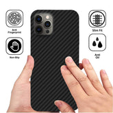 FIBRE 4 BACK CASE FOR IPHONE 12 PRO MAX (Black/Dark Blue/Green/Red/White)