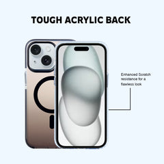 COLOR  MAG SAFE BACK CASE FOR IPHONE 15