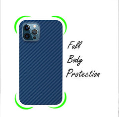 FIBRE 4 BACK CASE FOR IPHONE 12 PRO MAX (Black/Dark Blue/Green/Red/White)