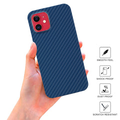 FIBRE 4 BACK CASE FOR IPHONE 12 MINI (Black/Dark Blue/Green/Red/White)
