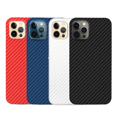 FIBRE 4 BACK CASE FOR IPHONE 12 PRO MAX (Black/Dark Blue/Green/Red/White)