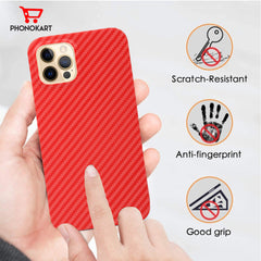 FIBRE 4 BACK CASE FOR IPHONE 12 PRO MAX (Black/Dark Blue/Green/Red/White)