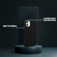 TOUGH BACK CASE FOR IPHONE 12  (Black/Dark Blue)