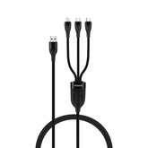 Phonokart NEXO 5-IN-1 USB + Type-C Good Charging Cable(100Watts)(3Amps) for Lightning, Type-C, And Micro USB