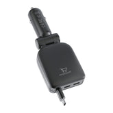 PHONOKART Fuel 50W with Inbuilt Retractable Type-C Cable, Dual Type-C Ports, PD Fast Charging & 180° Rotation (Black)