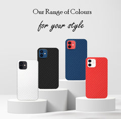 FIBRE 4 BACK CASE FOR IPHONE 12 MINI (Black/Dark Blue/Green/Red/White)