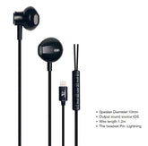 4i Lightning Handsfree With Mic Wired Headset (Black, In the Ear)