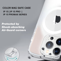 COLOR  MAG SAFE BACK CASE FOR IPHONE 15 PRO MAX