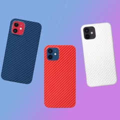 FIBRE 4 BACK CASE FOR IPHONE 12 MINI (Black/Dark Blue/Green/Red/White)