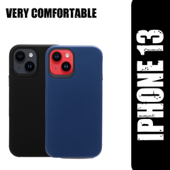 TOUGH BACK CASE FOR IPHONE 13  (Black/Dark Blue)