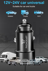 PHONOKART ATOM 30W Car Charger