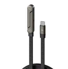 Phonokart IGNIS 240W USB-C to USB-C Cable (1M) with Foldable Multi-Angle Stand Cable