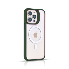 SILK MAGNETIC SAFE BACK CASE FOR IPHONE 14 PRO MAX (Black/Dark Blue/Green/Light Purple/Red)