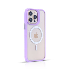 SILK MAGNETIC SAFE BACK CASE FOR IPHONE 14 PRO MAX (Black/Dark Blue/Green/Light Purple/Red)