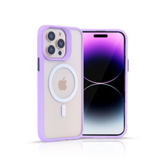 SILK MAGNETIC SAFE BACK CASE FOR IPHONE 14 PRO MAX (Black/Dark Blue/Green/Light Purple/Red)