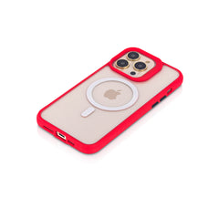 SILK MAGNETIC SAFE BACK CASE FOR IPHONE 14 PRO MAX (Black/Dark Blue/Green/Light Purple/Red)