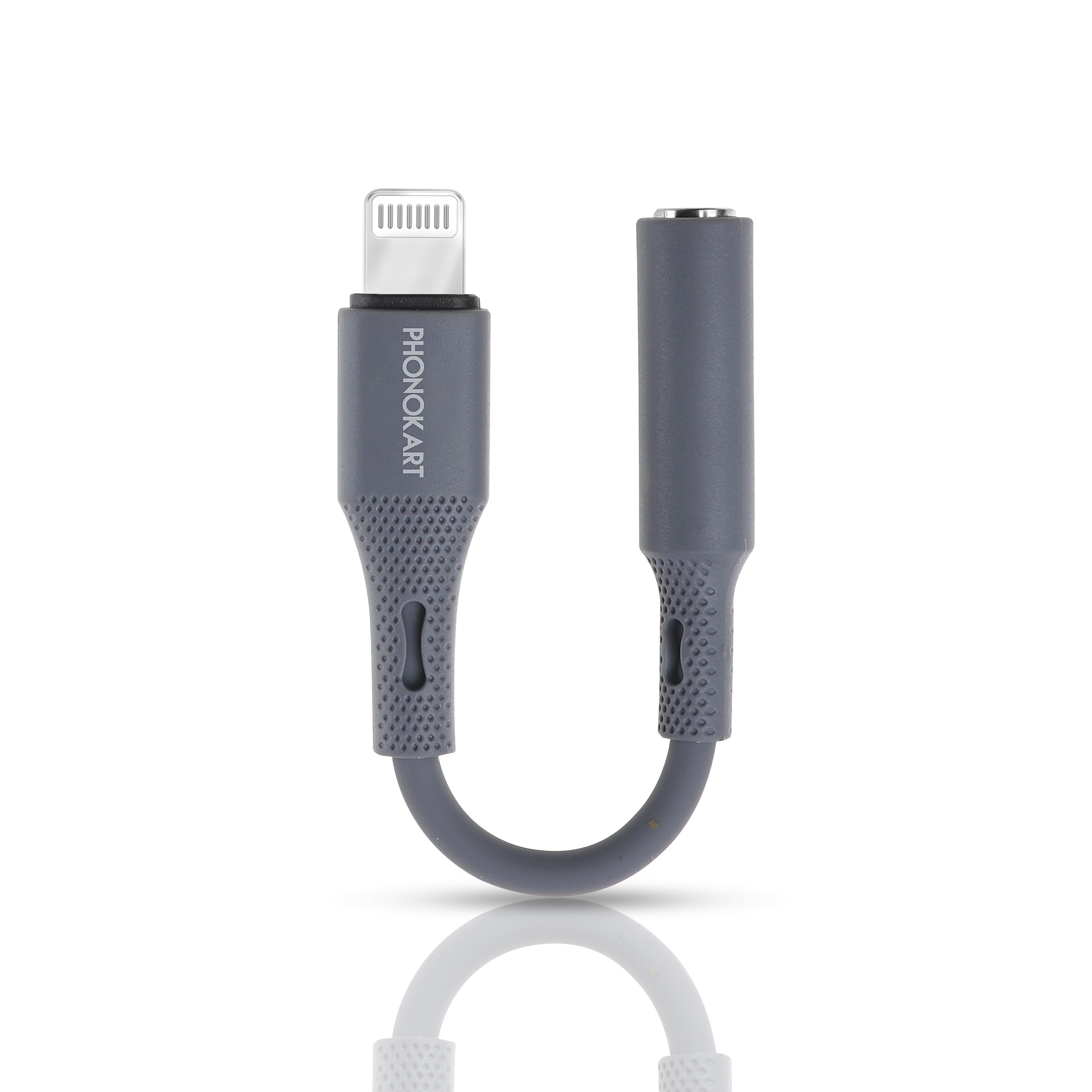 LIGHTNING TO 3.5MM HEADPHONE JACK CONNECTOR (Compatible with Mobile)(GREY)