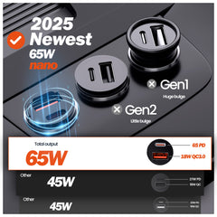 NANO 65W CAR CHARGER (Black)