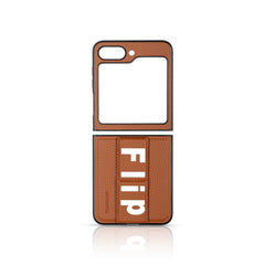 KEVLAR BACK CASE FOR SAMSUNG Z FLIP 5 (Black/Brown/DBLUE/Green/GREY/Red)