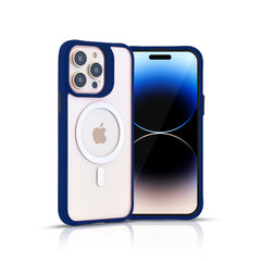 SILK MAGNETIC SAFE BACK CASE FOR IPHONE 14 PRO MAX (Black/Dark Blue/Green/Light Purple/Red)