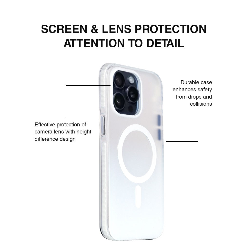 COLOR  MAG SAFE BACK CASE FOR IPHONE 15 PRO