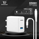 ADAM PLUS SMART POWER ADAPTOR WITH TYPE C CABLE