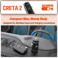 CRETA 2 48W CAR CHARGER (BLACK)