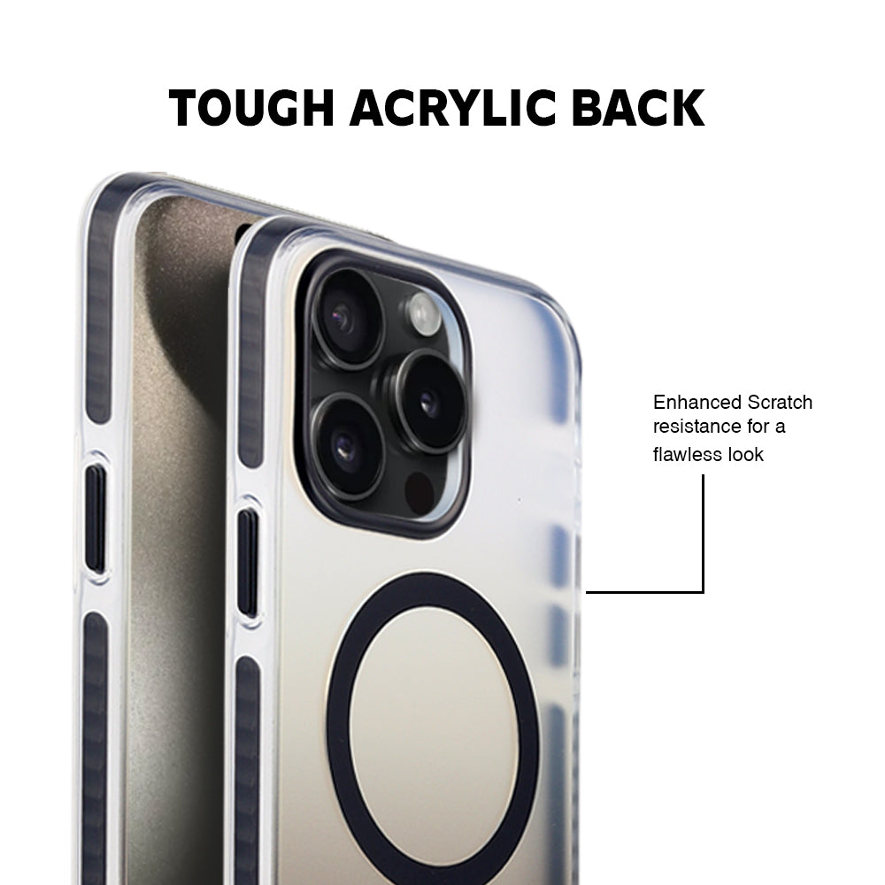 COLOR  MAG SAFE BACK CASE FOR IPHONE 15 PRO MAX