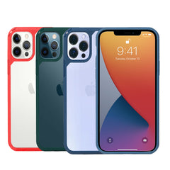 FIBRE 3 BACK CASE FOR IPHONE 12/12 PRO (Black/Dark Blue/Green/Red)