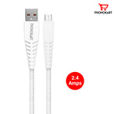 Micro USB Cable (1M) TPE (Compatible with all mobiles, One Cable)(White)