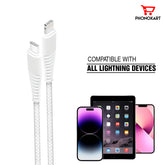 Lightning Cable PKRPDC2L-WHT 1M TPE Lightning Cable (Compatible with IPHONE, One Cable)(WHITE)