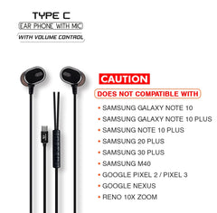 Handsfree Type C Wired Headset With Mic
