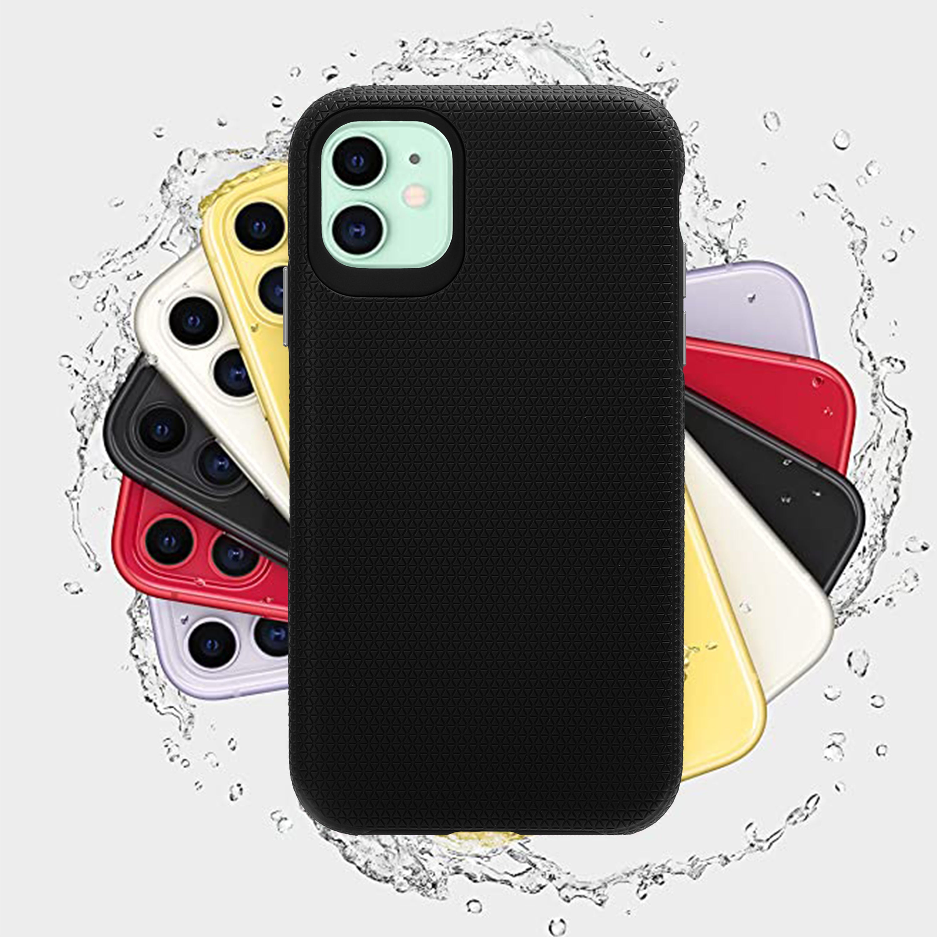 TOUGH BACK CASE FOR IPHONE 11 (Black/Dark Blue)