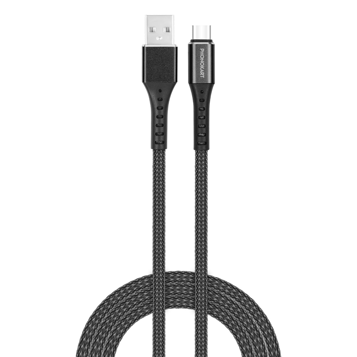 Type C Cable PKOR6ATC-BLK 1.5 m USB Type C Cable  (Compatible with Mobile, Black, One Cable)(BLACK)