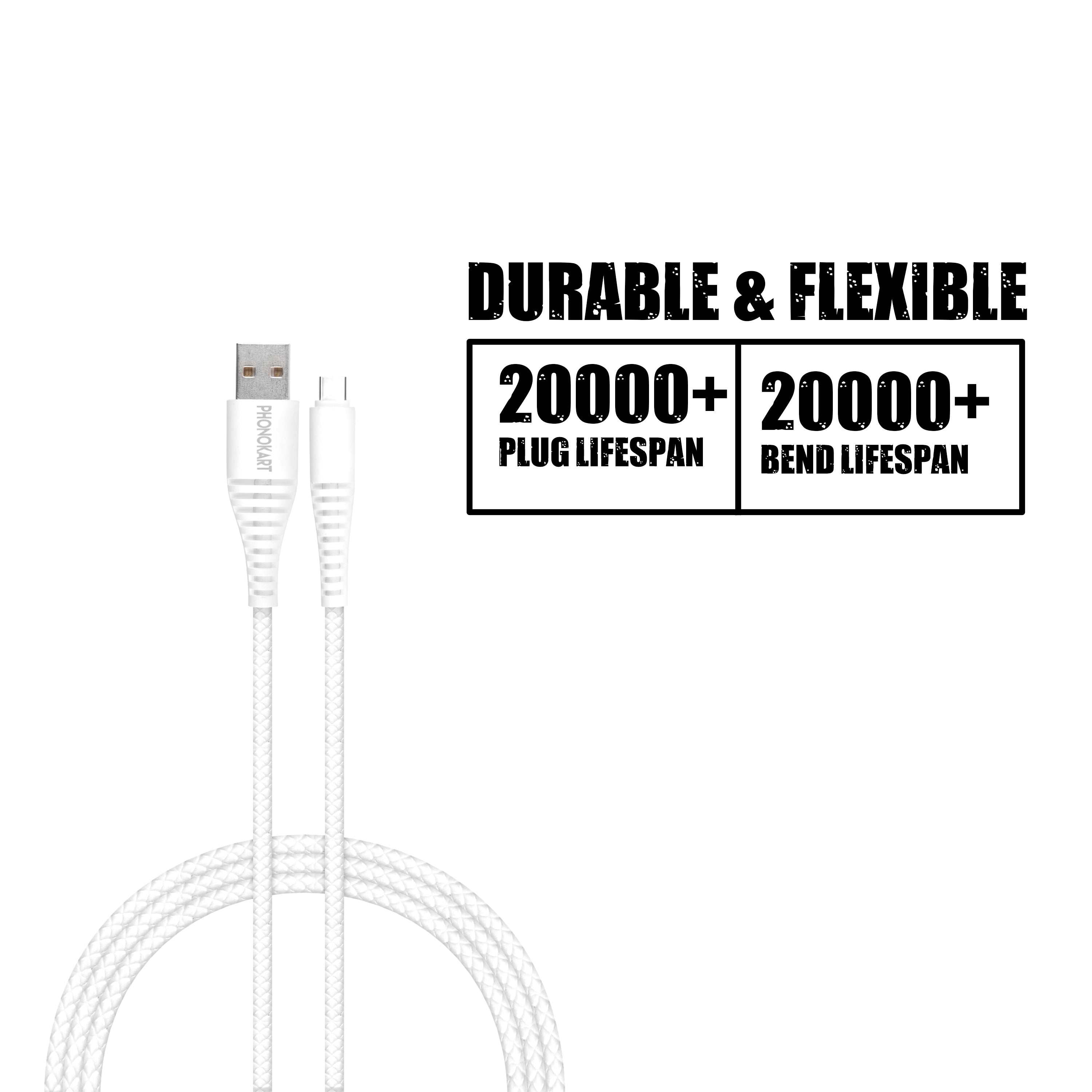 Type C Cable PKRPDTC-WHT 1 M USB Type C Cable (White)