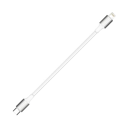 Type C To Lightning  Cable (0.3M) Fast Sync and Charging cable 4 Amps (Compatible with Mobile)(White)