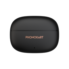 PHONOKART PARK TWS Bluetooth 5.6 Wireless Earbuds with 25 Hours Total Playtime, Type-C Charging, 300mAh Charging Case, Built-in Mic, MFB Touch Control, In-Ear TWS Earphones (Black)