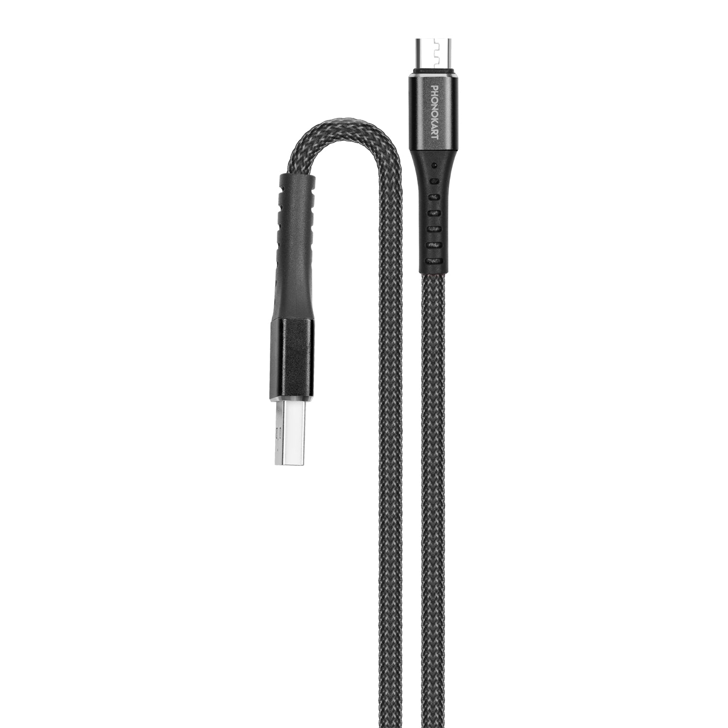 Micro USB Cable 2.4 A (1M) (Compatible with Mobile, tablets, Black, One Cable)(Black)