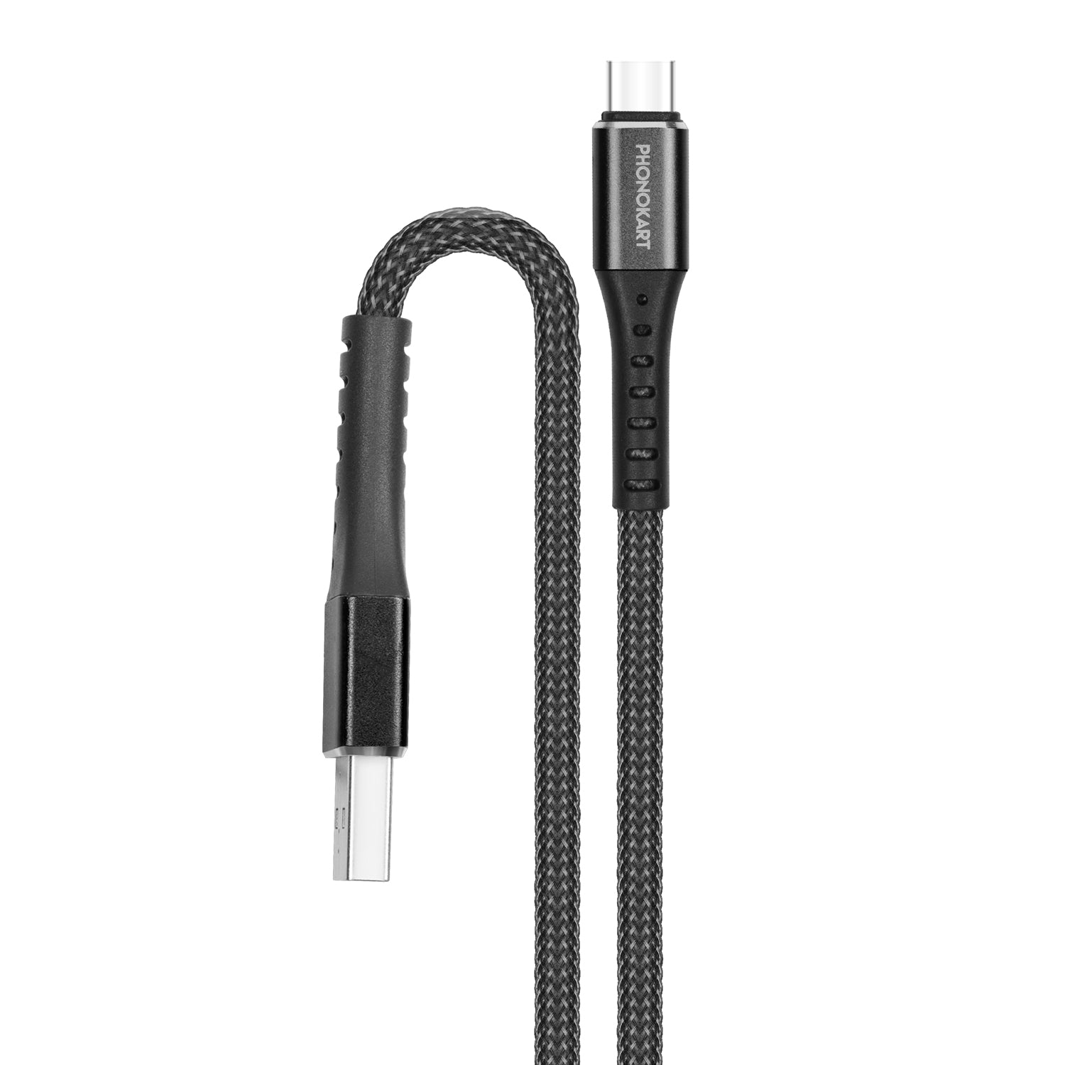 Type C Cable PKOR6ATC-BLK 1.5 m USB Type C Cable  (Compatible with Mobile, Black, One Cable)(BLACK)