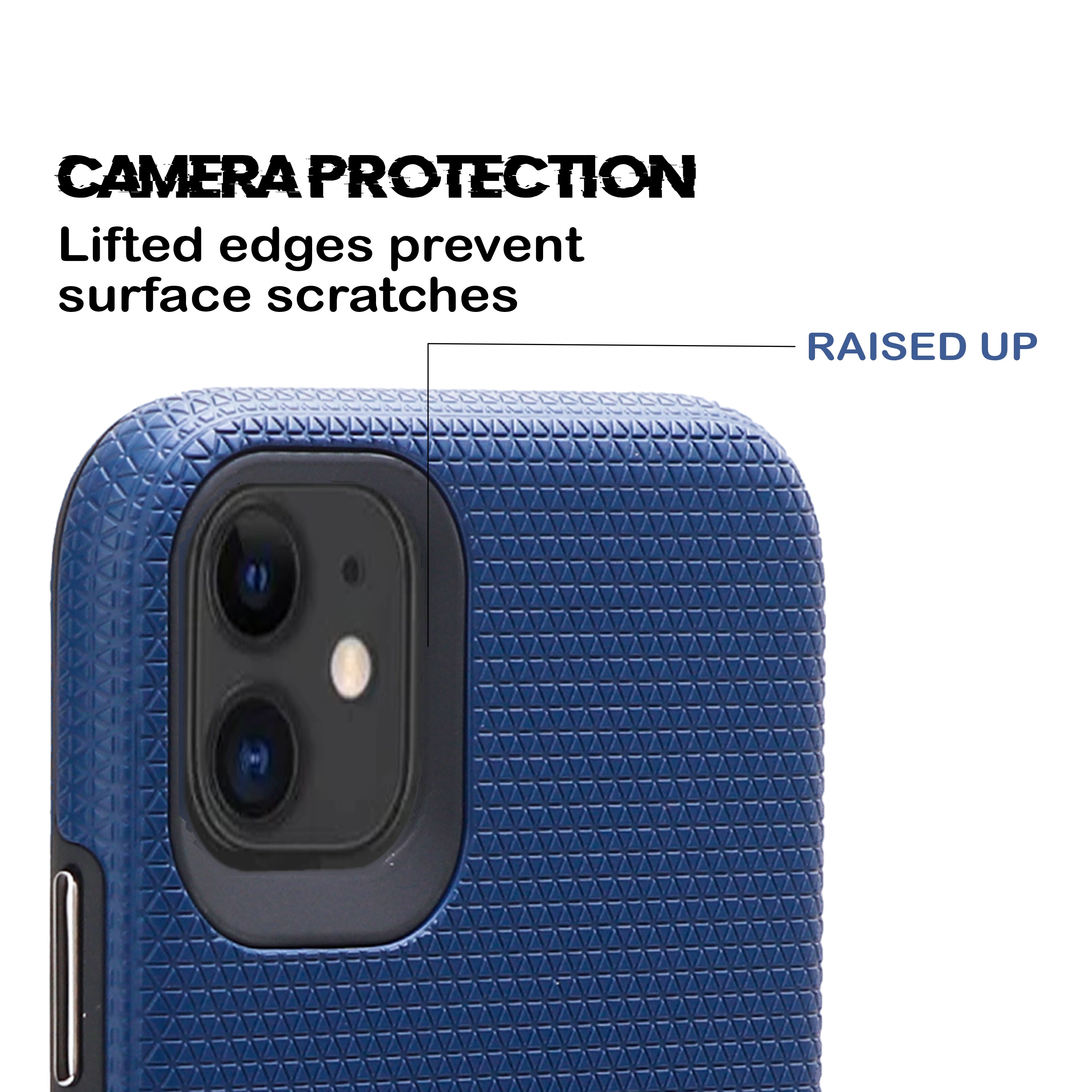 TOUGH BACK CASE FOR IPHONE 11 (Black/Dark Blue)