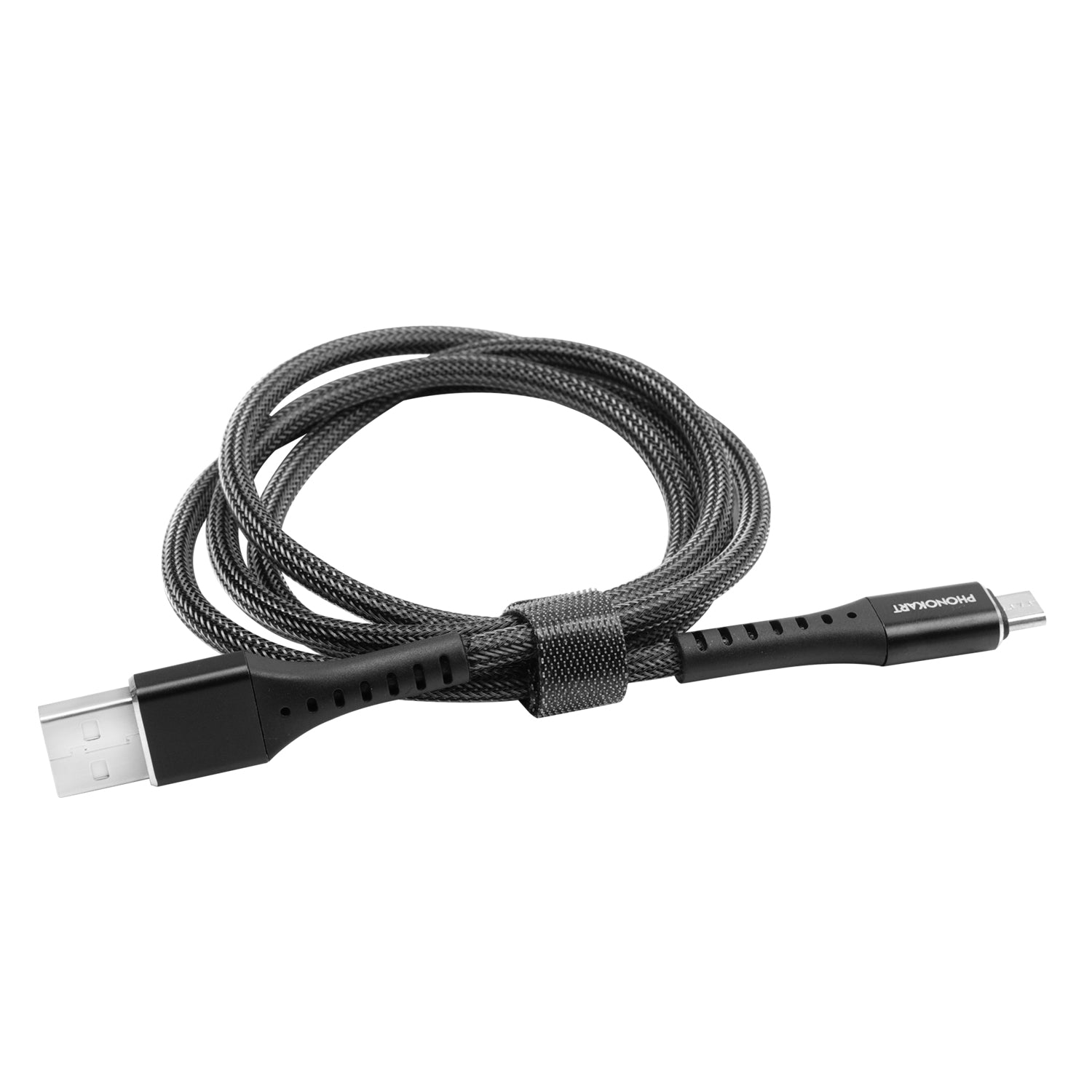 Micro USB Cable 2.4 A (1M) (Compatible with Mobile, tablets, Black, One Cable)(Black)