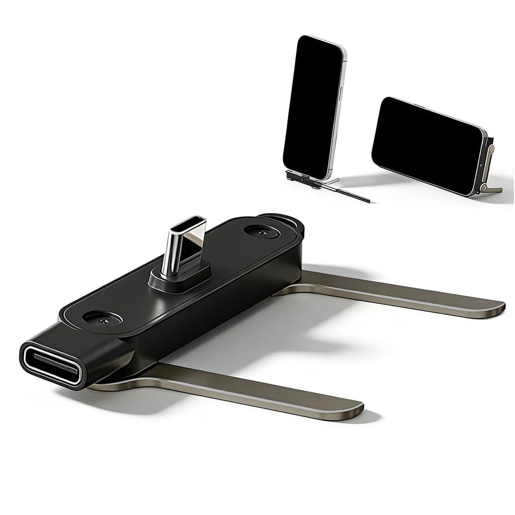 Conket 2 in 1Type C Charging Adapter 240W USB C Fast Charging Cable with Phone Stand