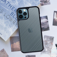 FIBRE 2 BACK CASE FOR IPHONE 12 Pro (Black/Dark Blue)