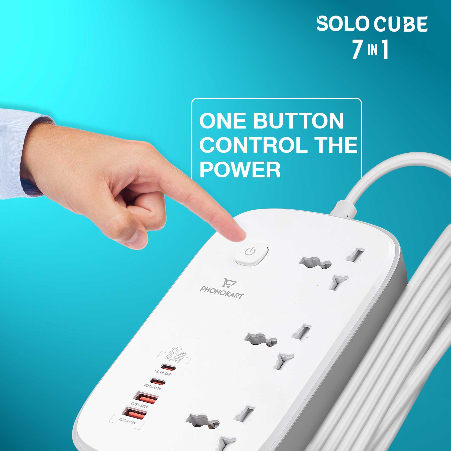 SOLO CUBE 7 IN 1 Charging Station  (WHITE)