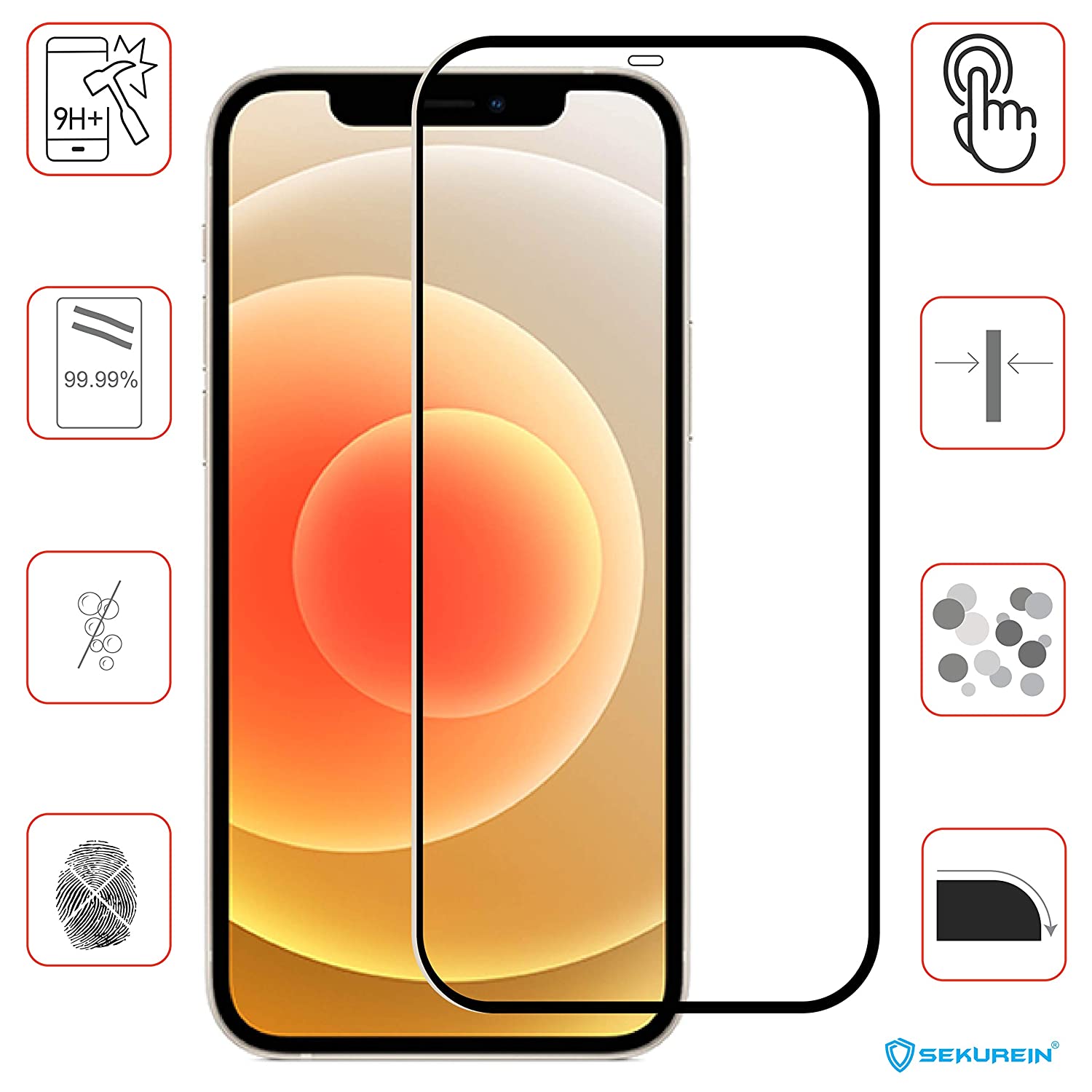 3D Tempered Glass for IPHONE 13 PRO MAX (Black)
