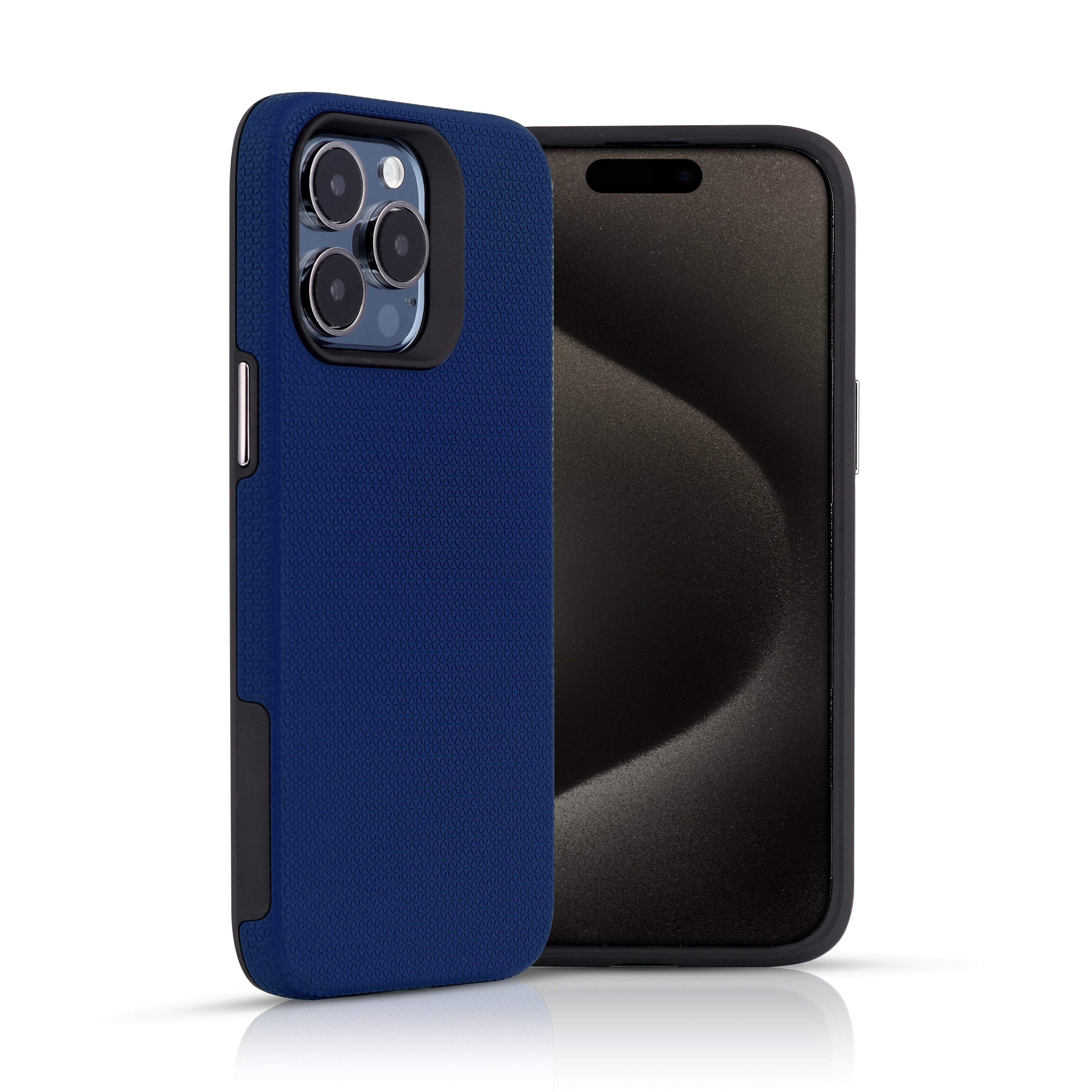 TOUGH BACK CASE FOR IPHONE 14 PRO (Black/Dark Blue/Purple/Red)