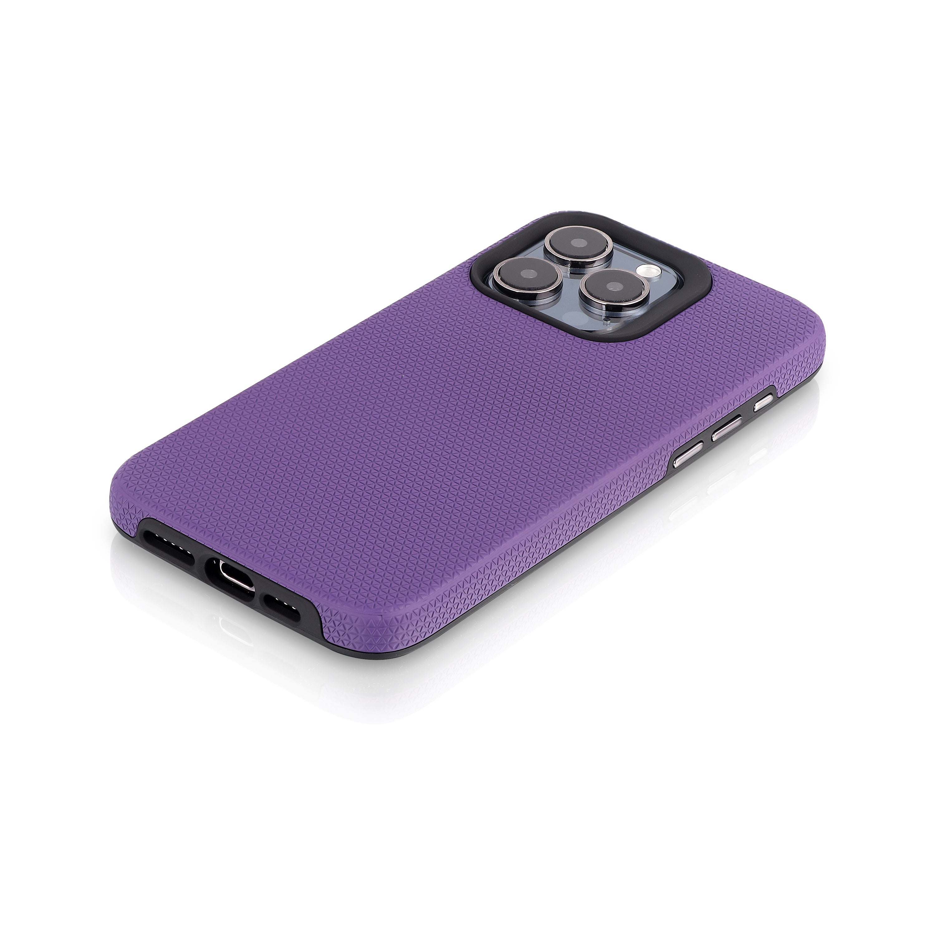 TOUGH BACK CASE FOR IPHONE 14 PRO (Black/Dark Blue/Purple/Red)