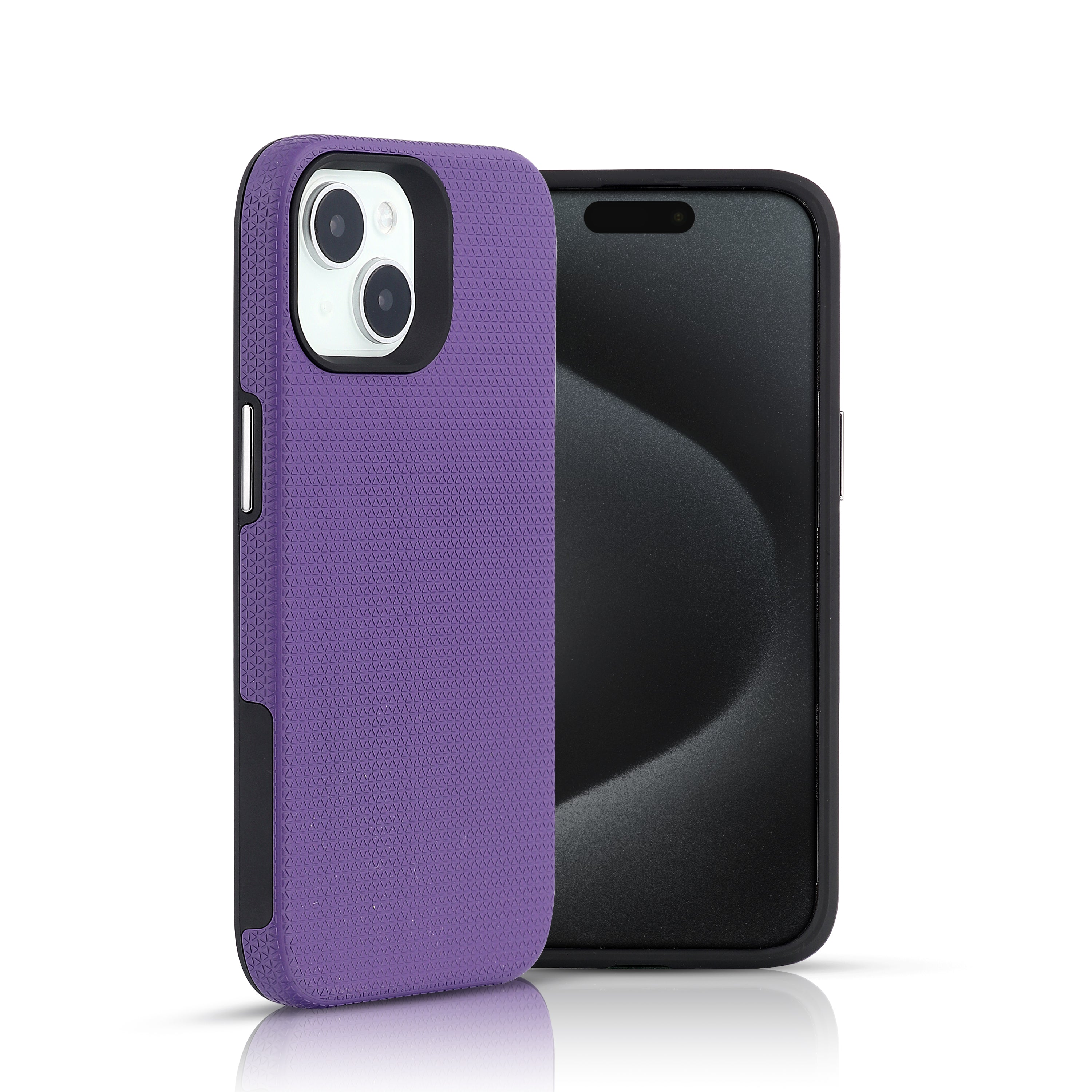 TOUGH BACK CASE FOR IPHONE 14 PLUS (Black/Dark Blue/Purple/Red)