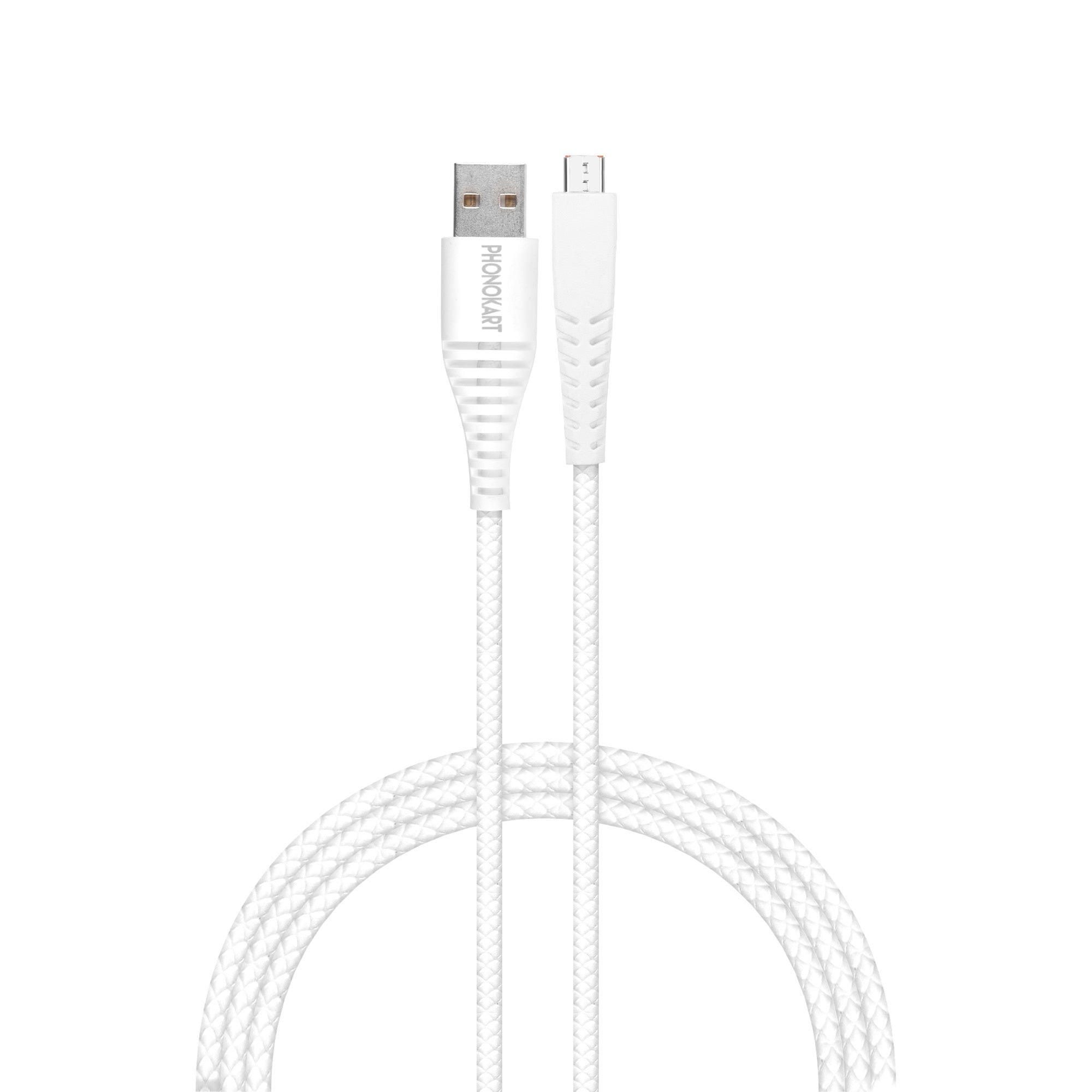 Micro USB Cable  (1M) TPE   (Compatible with all mobiles, One Cable)(White)