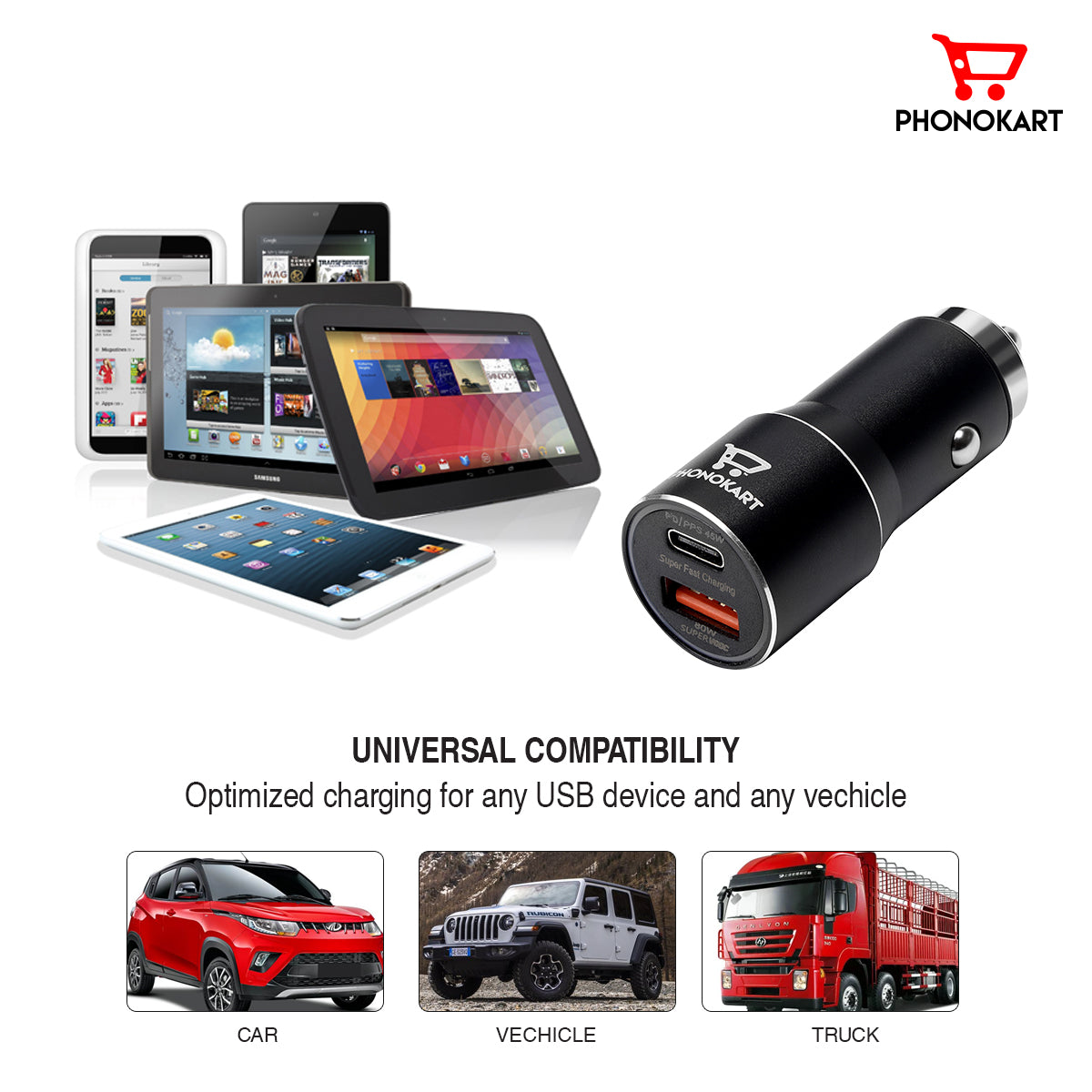 ROVER CAR CHARGER (BLACK)